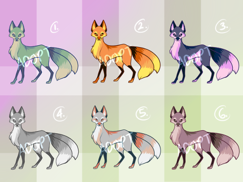 goldmouse: Kitsune Adoptables are up for sale! DM me with your paypal info to claim and I’ll s