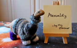 thesylverlining:  new-ace-on-the-block:  Tiny Dinosaur wanted to help out with awareness so he made a tiny presentation.Suggestions for improvements are very welcome, he has never made a presentation about asexuality before and he wants to make sure he