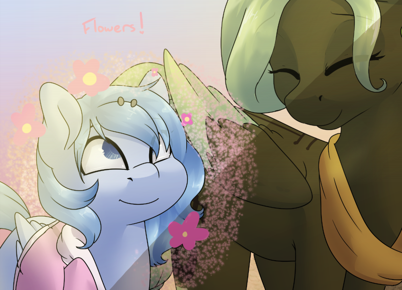 askbubblepop:I love flowers so much! Support Bubblepop on Patreon! Featuring:@askpenwright@ask-ickle-muse^w^