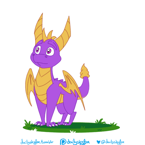 dailyskyfox:  Today it’s Spyro day! I’M SO EXCITEEEEEEEEED!! >U<   —————————————————————————————— Support the little Skyfox on Patreon so he can buy it when it comes out!! eeeeeee >u<