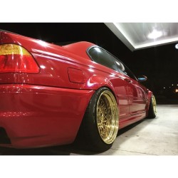 yoshicwest:  Cherry Bomb on Gold. | @r0csfinest   #dreamprods #artrecognizeart #bmw #m3 #e46 #csl #ltmw #ltmotorwerks #vorsteiner #rotiform #canibeat #stancenation #stanceworks #ultimateklasse #blacklist #e46fanatics #m3forum #m3post #royalstance #carswit