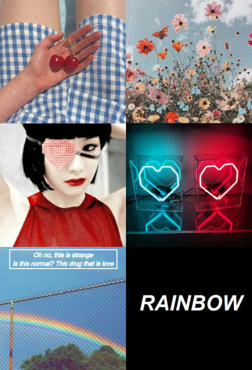 Red Light album aesthetics (4/11): Rainbow“Red, yellow, green, blue, purple scentsWhat is this