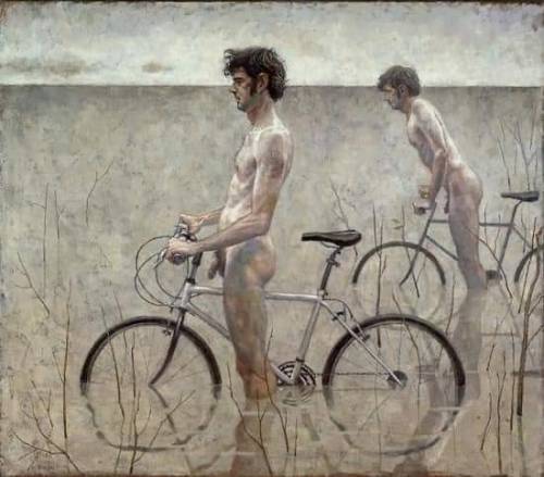 maudebently-sfw:Artist:  Daniel Barkley“Cyclists”