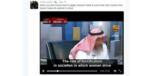 I find Saudi Arabia’s latest reason for not letting women drive somewhat dubious, I have to sa