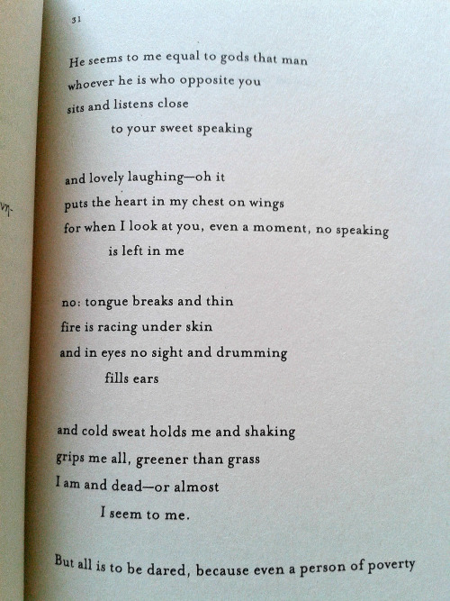 teashoesandhair:Favourite things: Catullus’ huge literary crush on Sappho. Most translations of Catu