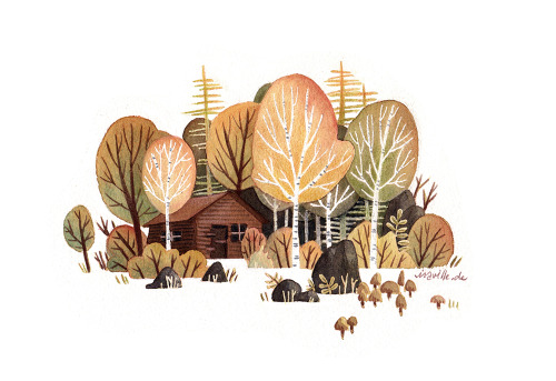 header and making of the header of my new twitter accountEDIT:Print set of my birch tree forest in m