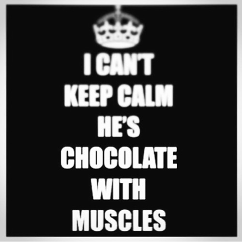 theb0dyelectricbabyy: What can I say? I’m a chocoholic. #teamblackboys #chocolate #muscles #my