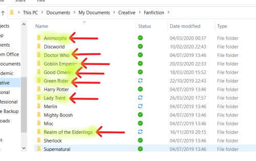 The indicated are in-progress or on-horizon fic projectsGod help meoh, and I totally spaced on creat