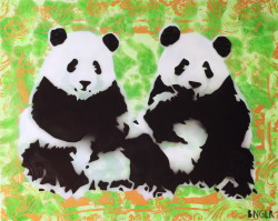 sonya-bronya:  Pandas 2013. 80x100cm acrylic