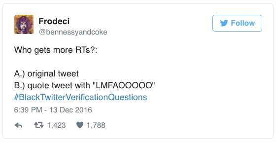 ladynakia:  the-movemnt: #BlackTwitterVerificationQuestions is Black Twitter’s