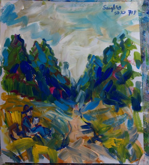 peintre-stephane:long walk in the montainstranslated from a @seagirl49 photo Artist Stephane at 