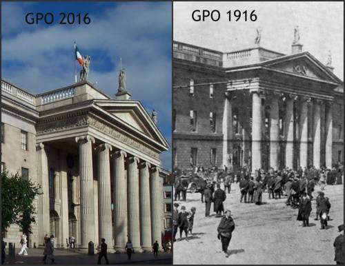 oglaighnaheireann: The General Post Office in Dublin, as it looked during the 1916 Easter Rising, an