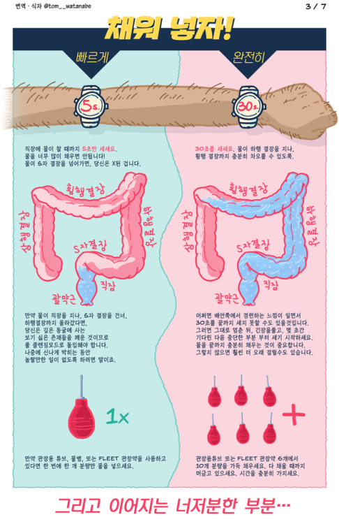 koreamustang: blindjaw: 애널섹스 전에 엉덩이 청소하는 법이 한국어로 번역되었습니다. 친구들에게 공유해주세요! ㅋㅋㅋㅋㅋㅋ 잘들 하고 잇죠…^^ㅋㅋㅋ 깔-끔