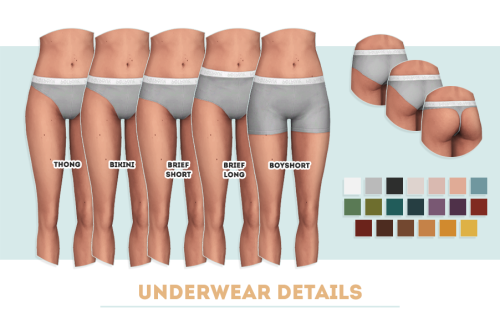 solistair:SOLSTAR Underwear for Women!A set of five different style underwear for women, some higher