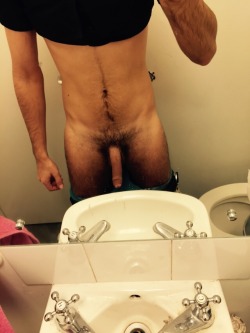 biggaydong:  I swear I get my cock out in the work toilets more than anywhere else lol Kik me :dinoellis