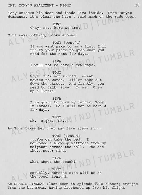 alyssinmymind:There are two different versions of the same scene it seems - in one Ziva cries in the
