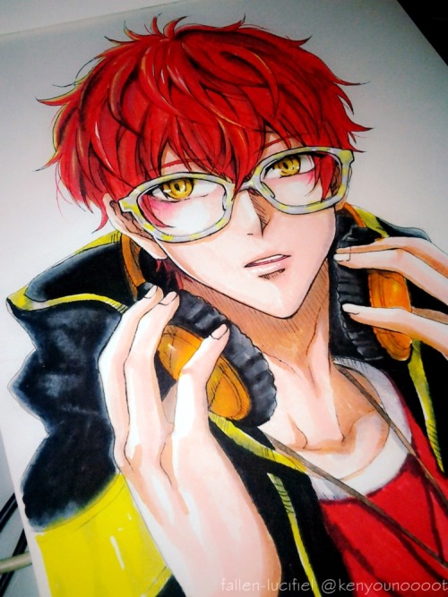 homolygamous:  fallen-lucifiel:  Have some Luciel “707″ Choi from Mystic Messenger! Tbh I keep mistyping my own url ever since this boy came out lol I still haven’t played this game but I keep getting requests to draw him XD  @disgreys !!!!!