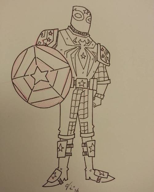 Today&rsquo;s fine arts academy suggestions: superhero mash-ups. First up is Captain Spider #ama