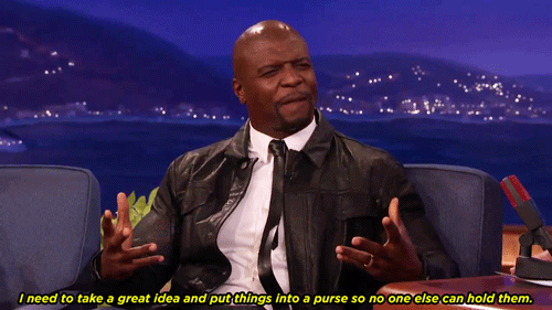 maeamian:porkrolleggandsarah:teamcoco:WATCH: Terry Crews Isn’t Afraid To Rock The Man-PurseI fucking