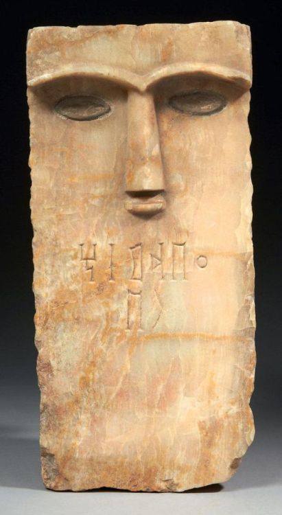 fromthedust: Anthropomorphic rectangular alabaster Stele from the Arabian Peninsula, 1st millennium 