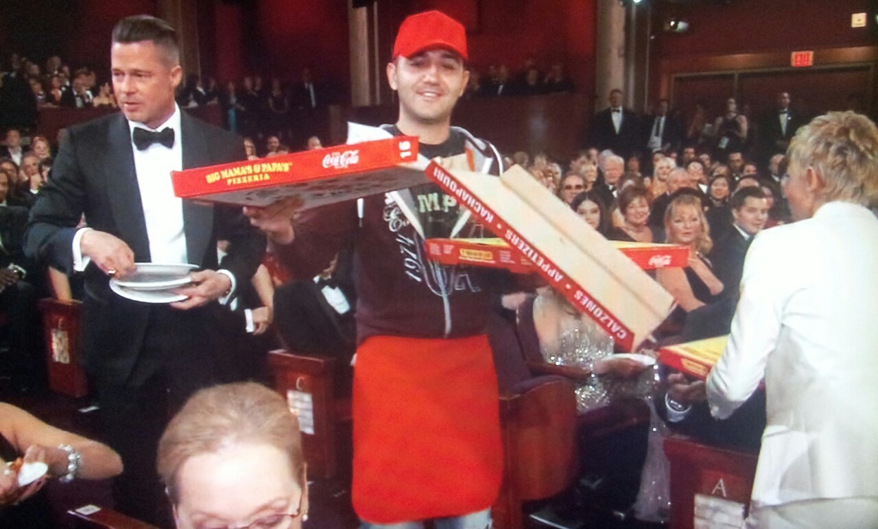 inothernews:
“ Imagine Brad Pitt helping serve the food at your fucking pizza party.
”