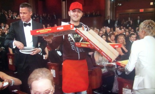 inothernews:Imagine Brad Pitt helping serve the food at your fucking pizza party.Academy Award for B