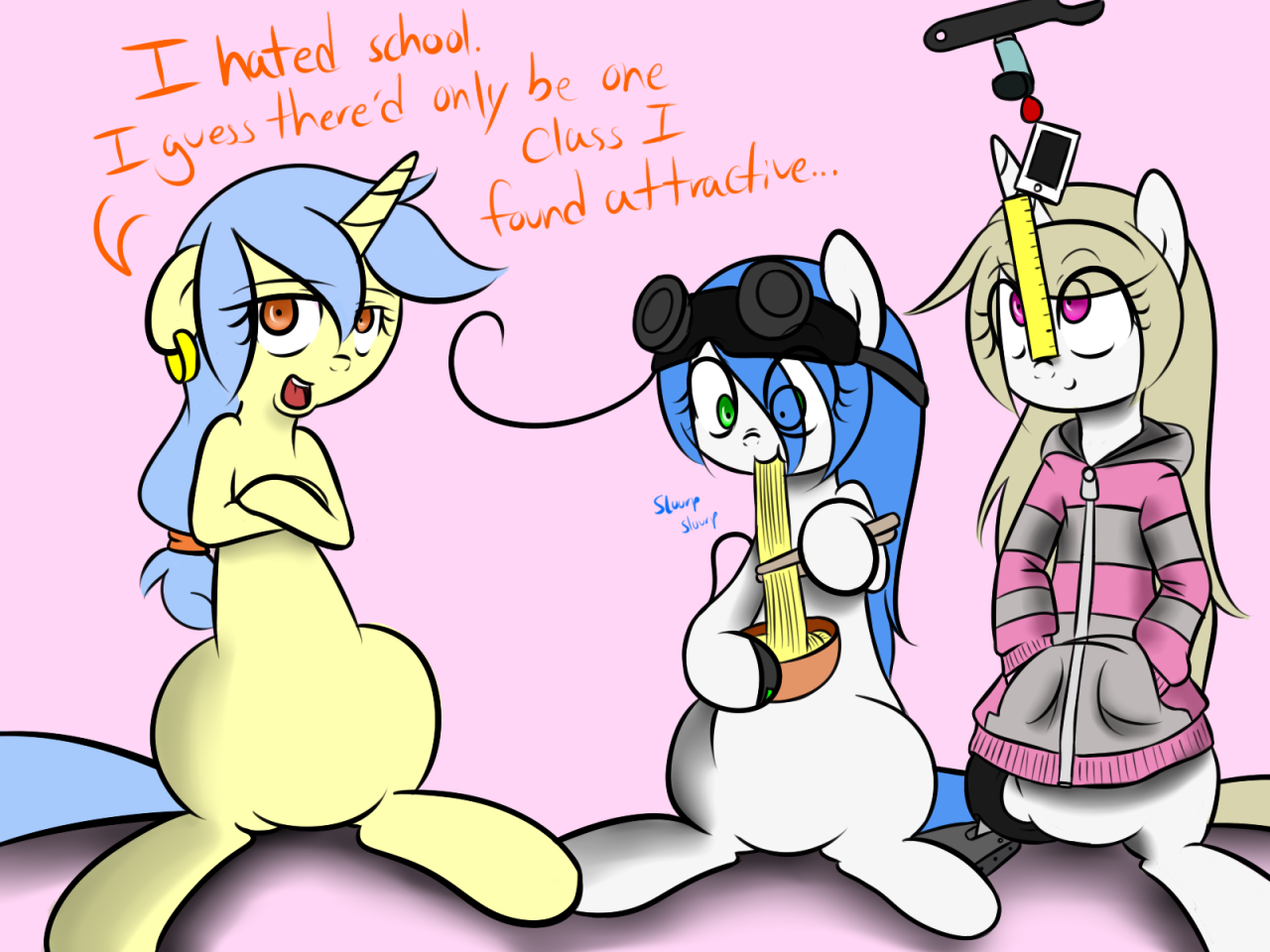 askviewingpleasure:  Cherry- Um…what was that, Mal?Mal- Sex E- OW MY HOOF!!!  Pffft
