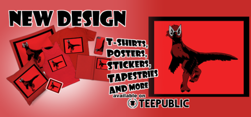 STYLISH DAKOTARAPTOR T-SHIRTS, POSTERS, STICKERS, TAPESTRIES AND MORE, designed by me and available 
