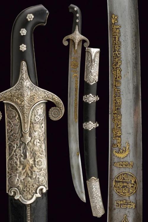 peashooter85:Silver mounted, gold inscribed Turkish karabela, 19th century. from Czerny’s Internat