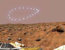 sixpenceee:  The sun photographed from the same spot, at the same hour throughout different days in a year in Mars. This is known as the Martian analemma. (Earth’s Analemma) (Source)
