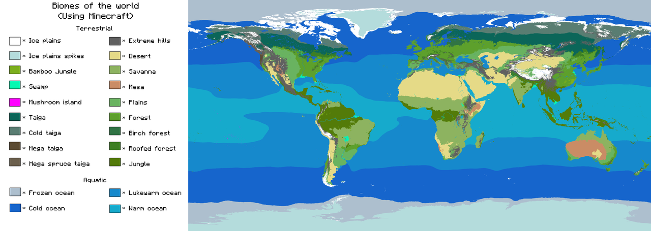 LEGACY: BIOMES – Minecraft Earth Map