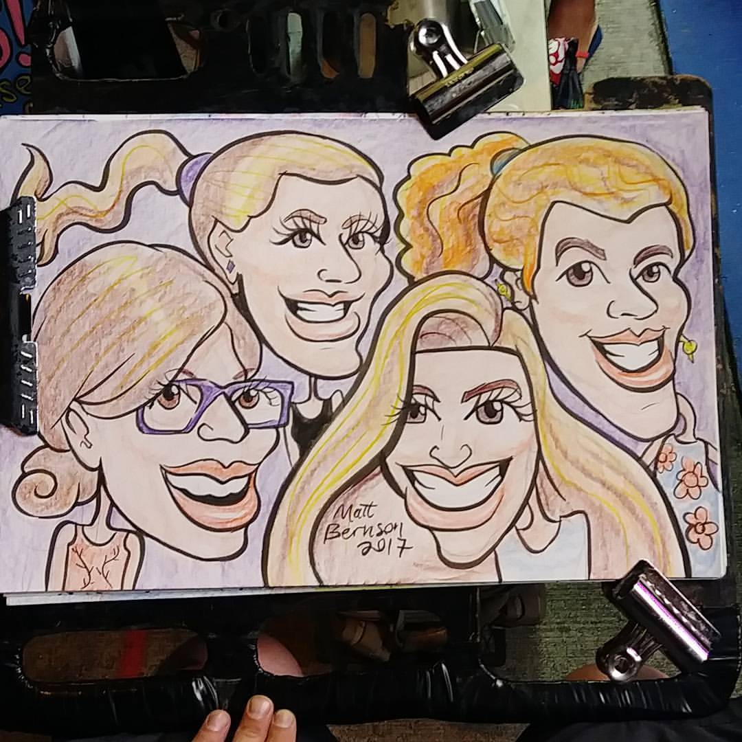 Doing caricatures at Dairy Delight! Ice cream for dinner is what summer is about.