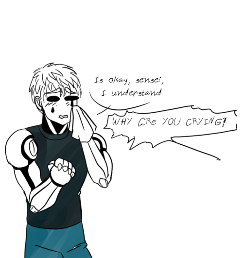 drawingpankake: Be strong for Sensei’s booty and thighs, Genos. Be strong. (a continuation fro