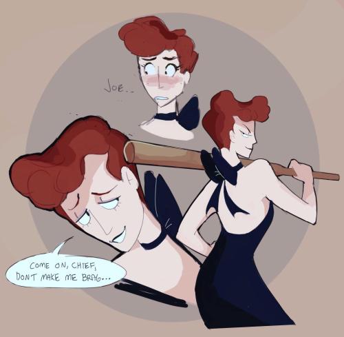Doodles of Lola from Damn Yankees!
