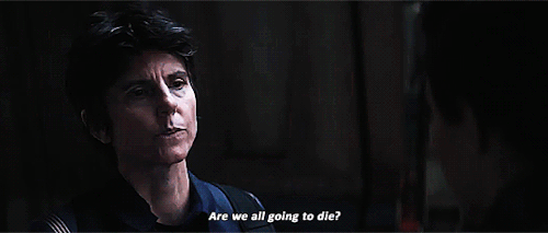 adam-strange: We’re on collision course with a pulsar.  ↳  Tig Notaro as Denise Reno, Chief Engineer