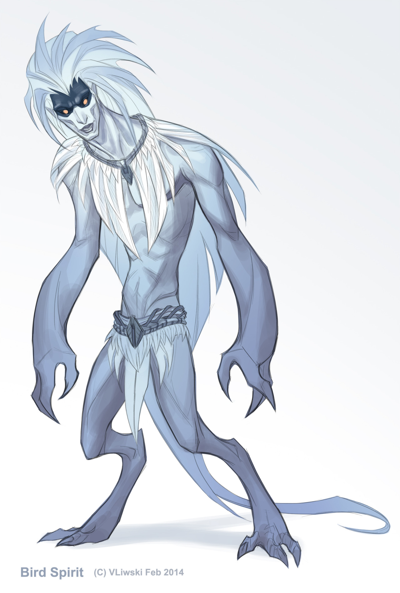 zebrafeets-art:  A character dump from my senior project about Sedna, the Inuit goddess