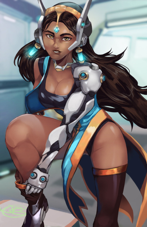 Pinup Symmetra - did this for @inhiatus​ and if you visit their site you can get this print for your