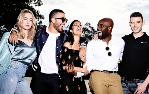 netflixsense8gifs: Tina Desai, Jamie Clayton, Miguel Ángel Silvestre, Brian J. Smith and Toby Onwume