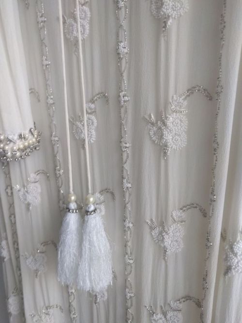 This is the gorgeous flowing white beaded dress donated by Florence to the Rumble in the Jumble char