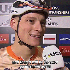 Mathieu Van Der Poel Being Asked If He Had A Word For Wout Van Aert After The Cyclocross World Championships