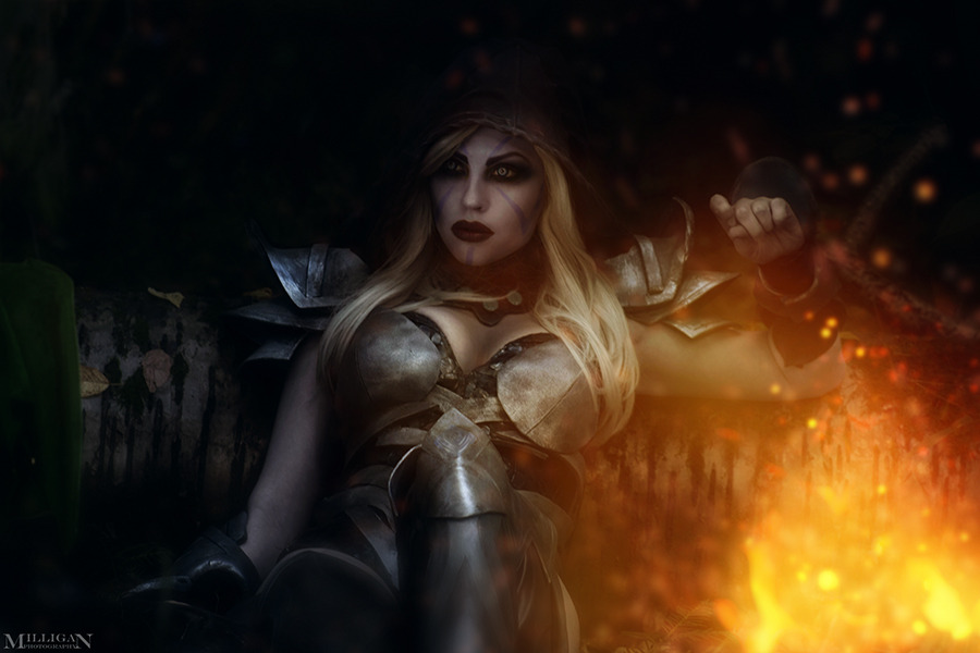 hey-pechorin:  Me as Drow Ranger;Iris as Wind Runner;Photo by MilliganVick