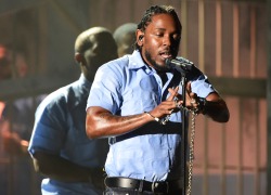 celebritiesofcolor:  Kendrick Lamar performs onstage during The 58th GRAMMY Awards at Staples Center on February 15, 2016 in Los Angeles, California. 