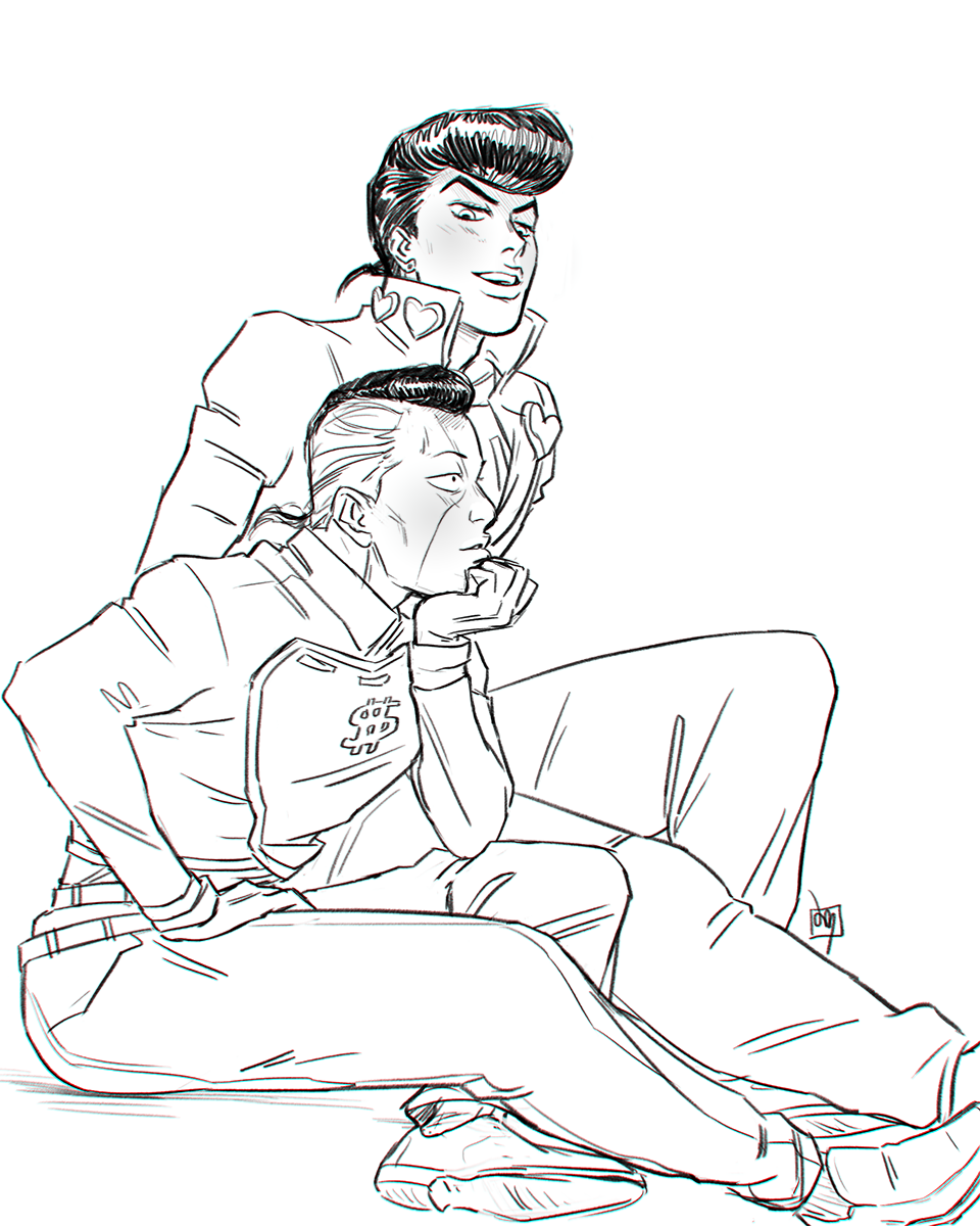 notanotherjojoblog:  just came across this sketch of m’boys I totally forgot I