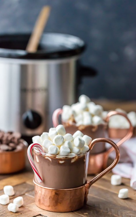 guardians-of-the-food:Slow Cooker Peppermint Hot Chocolate