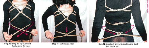fetishweekly:fetishweekly:Shibari Tutorial: Loves Me Knot Harness♥ Always practice cautious kink! Ha