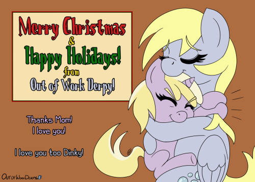 outofworkderpy:Derpy: Happy Holidays Everyone! Derpy was able to raise 44 bits! Thats almost 4 times