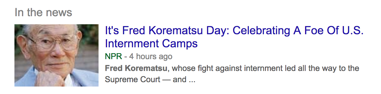 gotmehookedonthekpop:Google Doodle celebrating Fred Korematsu. American hero who