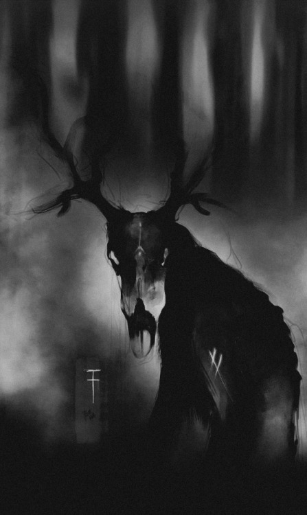 Dark forest, glow of the lake, an eternal dance of death