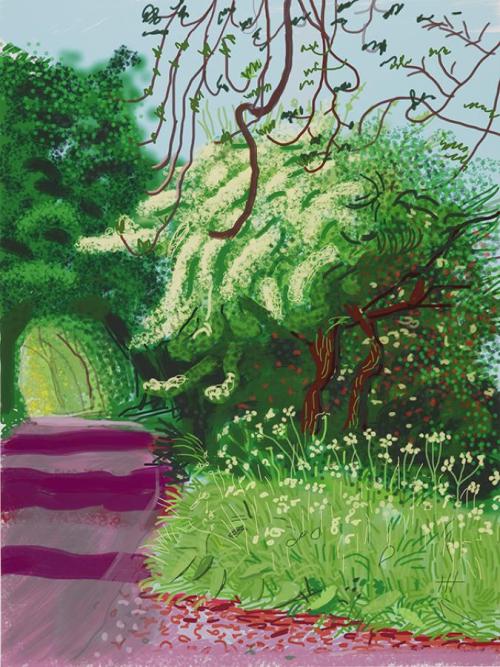 David Hockney (b. 1937, Bradford, Yorkshire, UK) - All except #3: The Arrival of Spring in Woldgate,