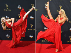 hullaballoons:  inksmithart:  crow-in-the-ash-tree:  barrydeutsch:  “Supergirl” stuntwoman and “Ninja Warrior” star Jessie Graff on the Emmy Awards red carpet is my new favorite thing.  These photos are amazing.  My dream woman   💃💃💃💃